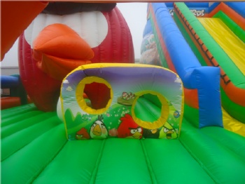  outdoor angry bird inflatable park for kids	