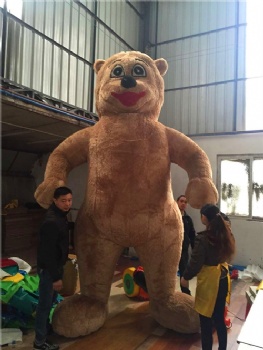 inflatable walking brown bear cartoon model