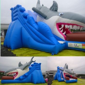  Inflatable Shark Slide Theme Park Italy	