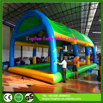  PVC Inflatable Square Water Pool With Cover	