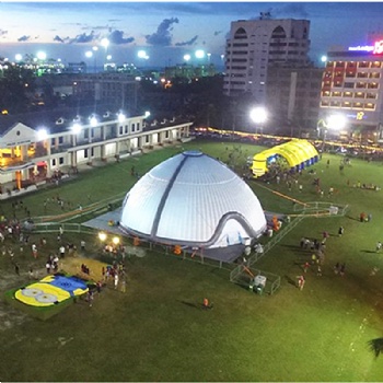 Glowing Commercial Heavy Duty Dome Building For Minion Theme Park