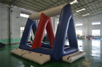  Outdoor portable PVC kids water floating swing game inflatable for entertainments	