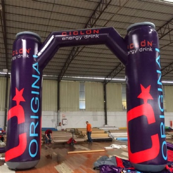 Inflatable event adv double bottles arch