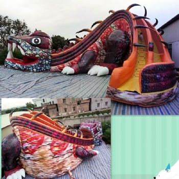  Inflatable crocodile and Dragon slide for sale	