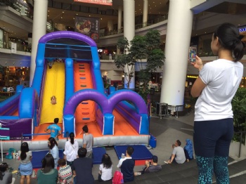  slide inflatable children playground for Singapore	
