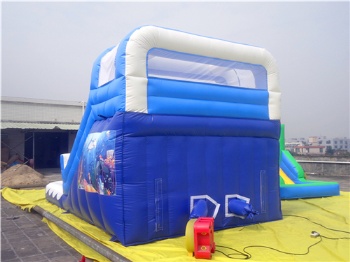 Inflatable Ocean Wave Slide With Pool	