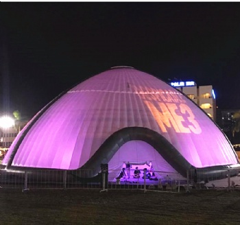  Glowing Commercial Heavy Duty Dome Building For Minion Theme Park	