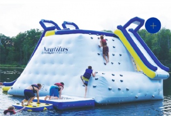  Outdoor fun fitness equipment inflatable floating slide tower for water sport	