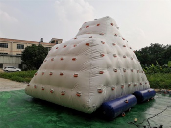  PVC white slide tower water toy inflatable floating iceberg for water sport	