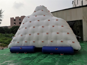  PVC white slide tower water toy inflatable floating iceberg for water sport	