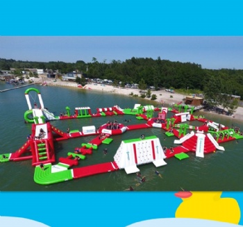  Kids inflatable water park giant sea aqua park inflatable floating water playground	