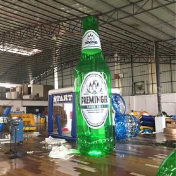 5m Glowing Inflatable beer or drink bottles for promotions